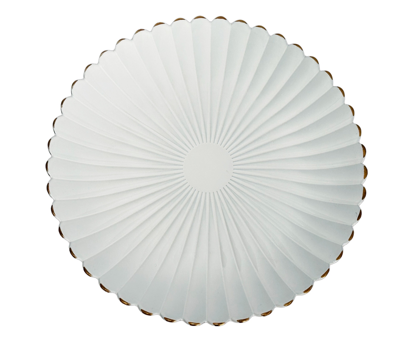 Sousplat branco com filado dourado - image 0