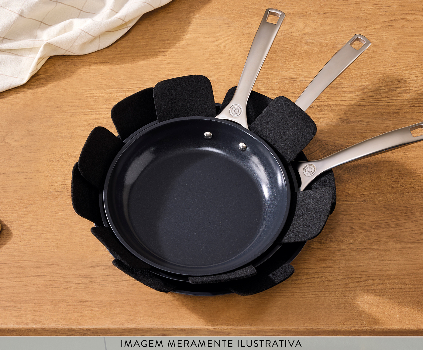 Frigideira Rasa Essential Preto - 30cm image number 4