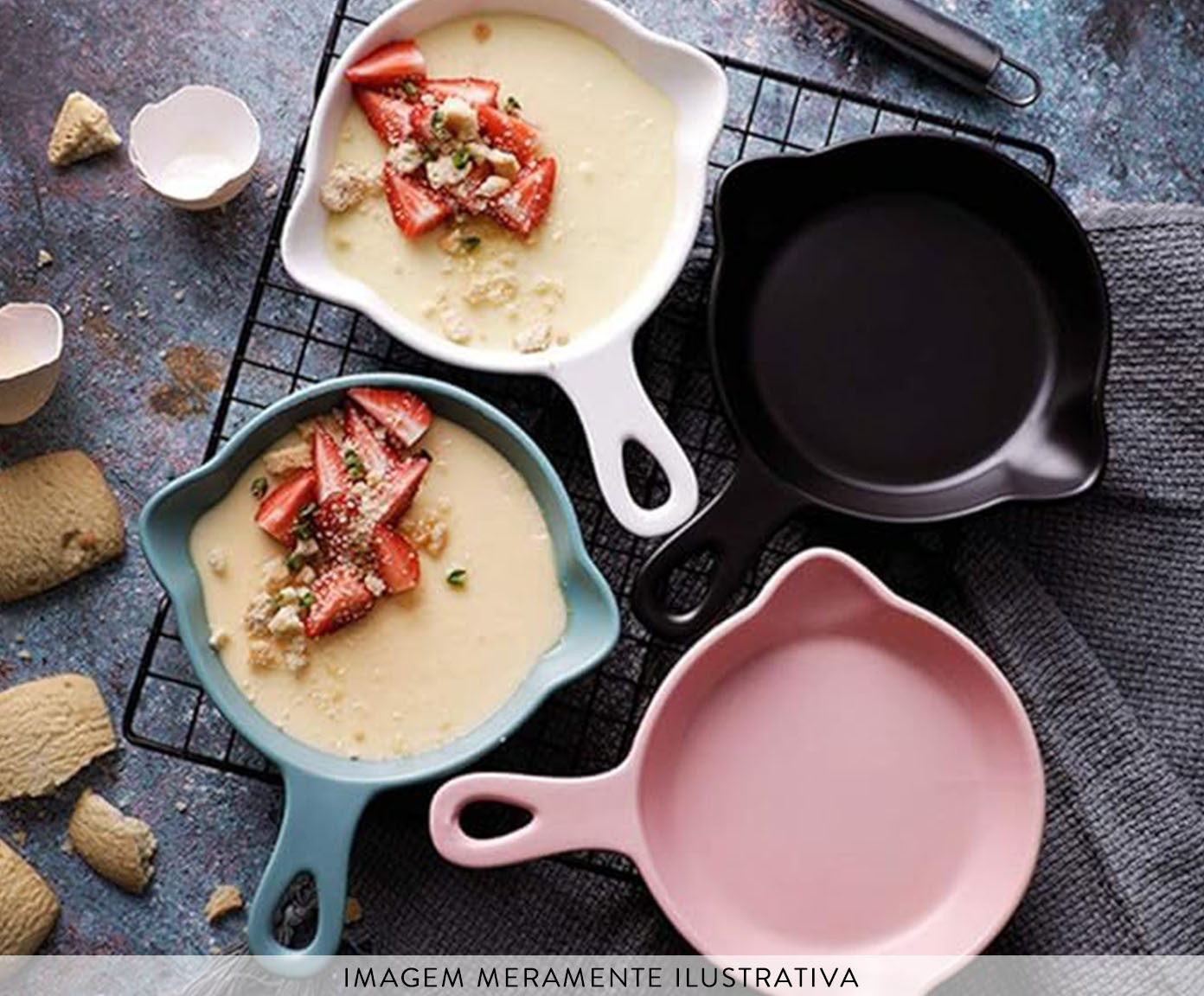 Travessa Frigideira em Porcelana Gourmand Rosa - image 1