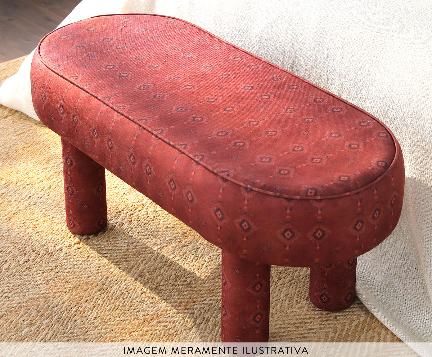 Puff Oval Bold Estampado Boho - image 1