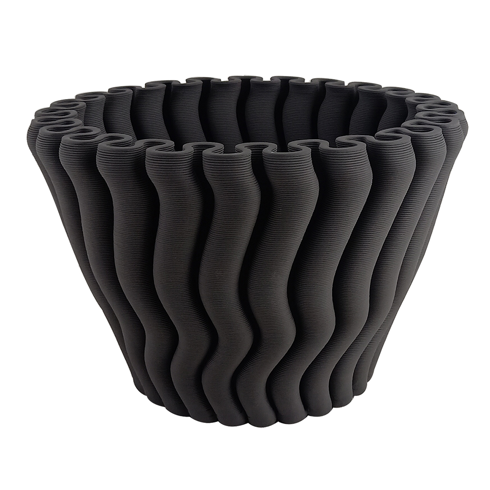 Vaso em Cer&acirc;mica Smol Preto 3D - image 0