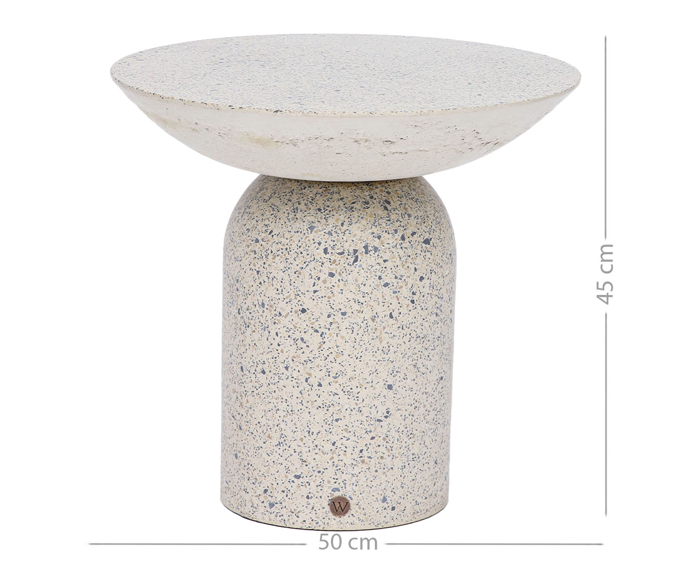 Mesa Lateral M&eacute;dia Brut em Granilite -  Branco image number 11