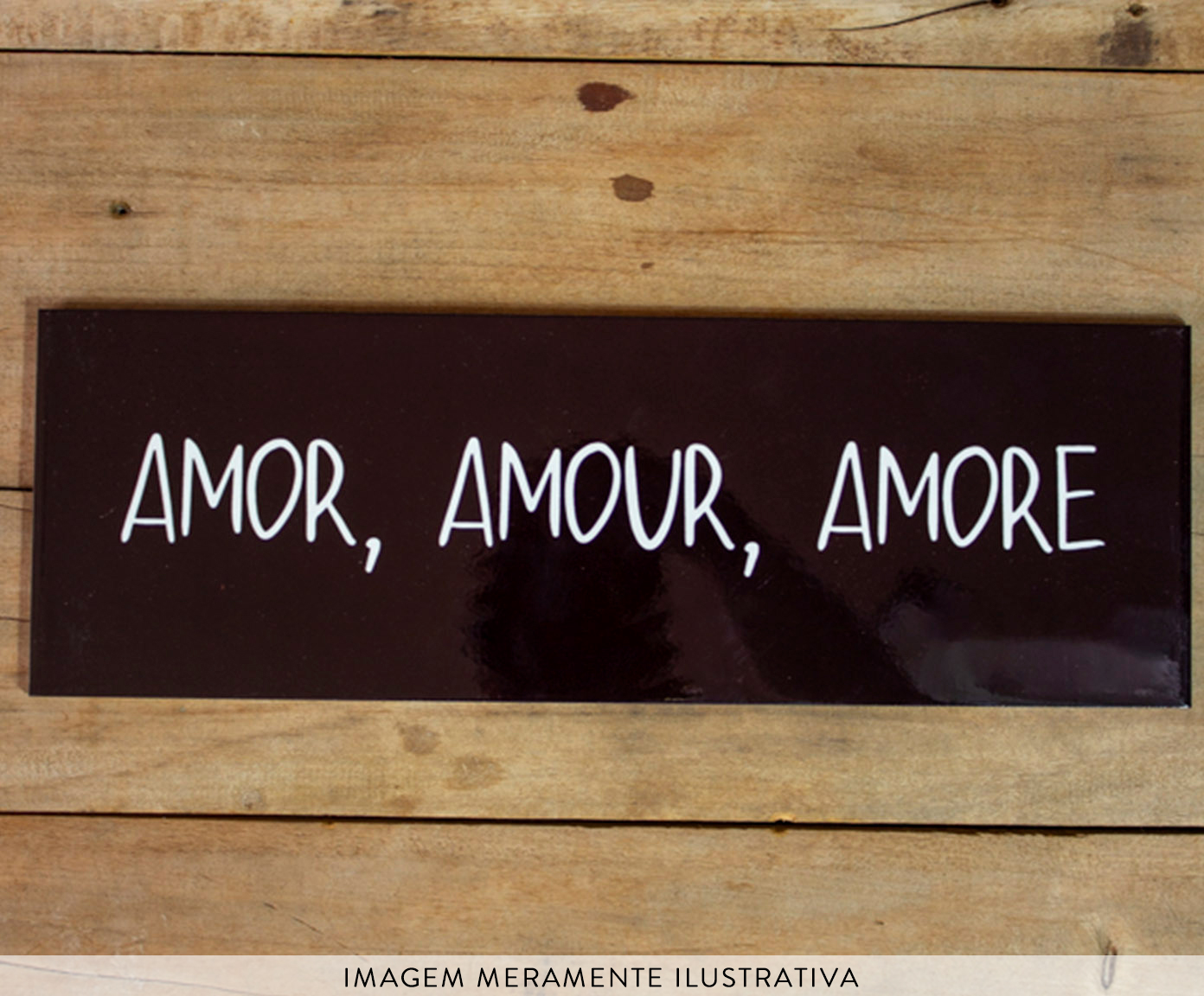 Azulejo Decorativo "Amor, Amour, Amore" - image 1