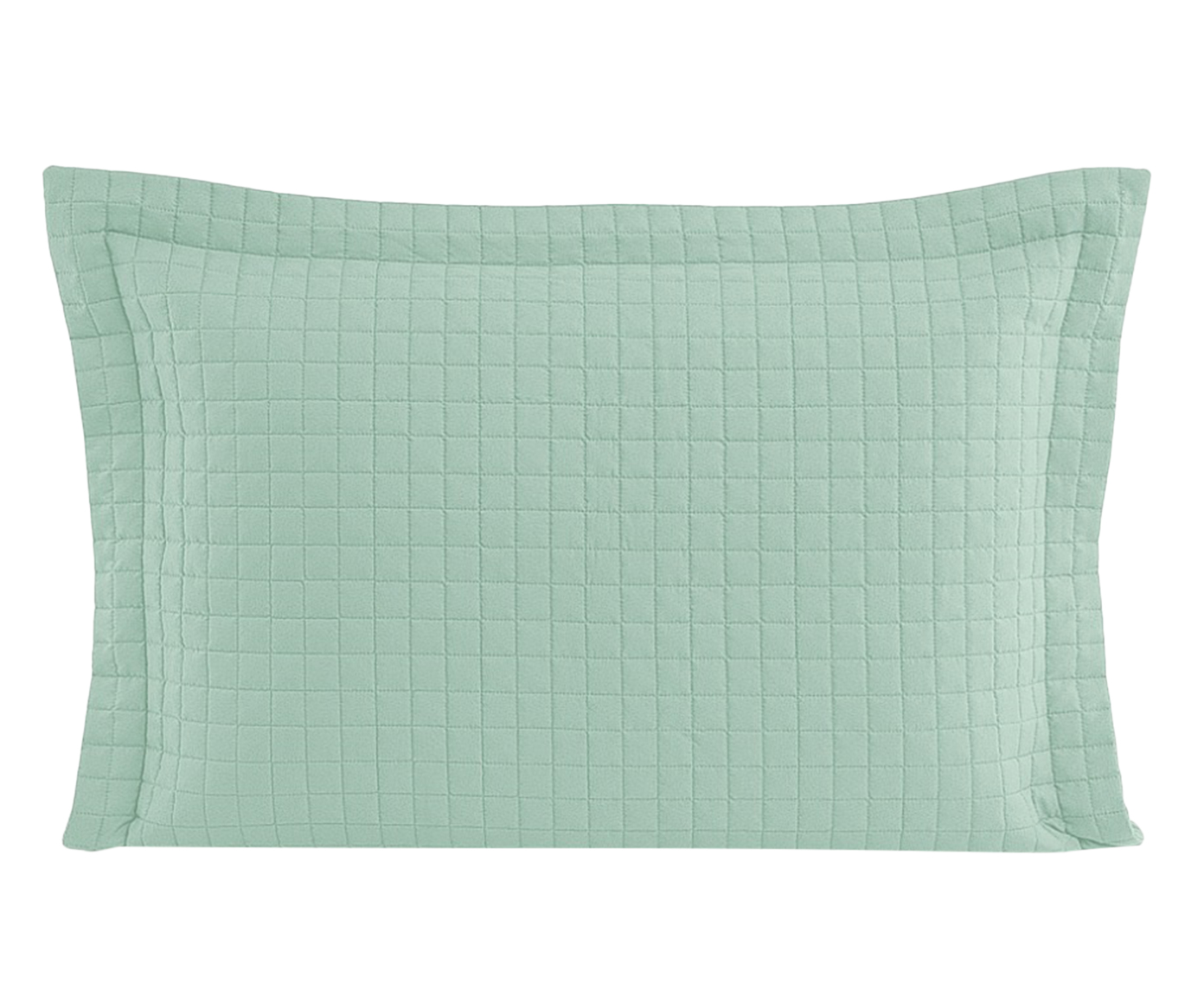 Porta-Travesseiro Plaza Matelado com Abas Verde Malva - image 0