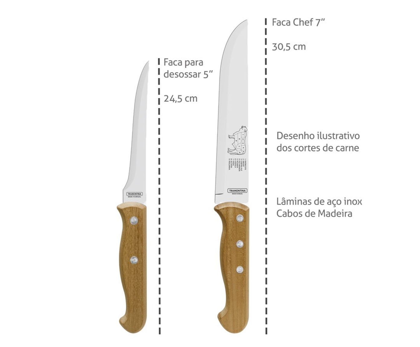 Jogo de Facas em Inox Dynamic II - image 1