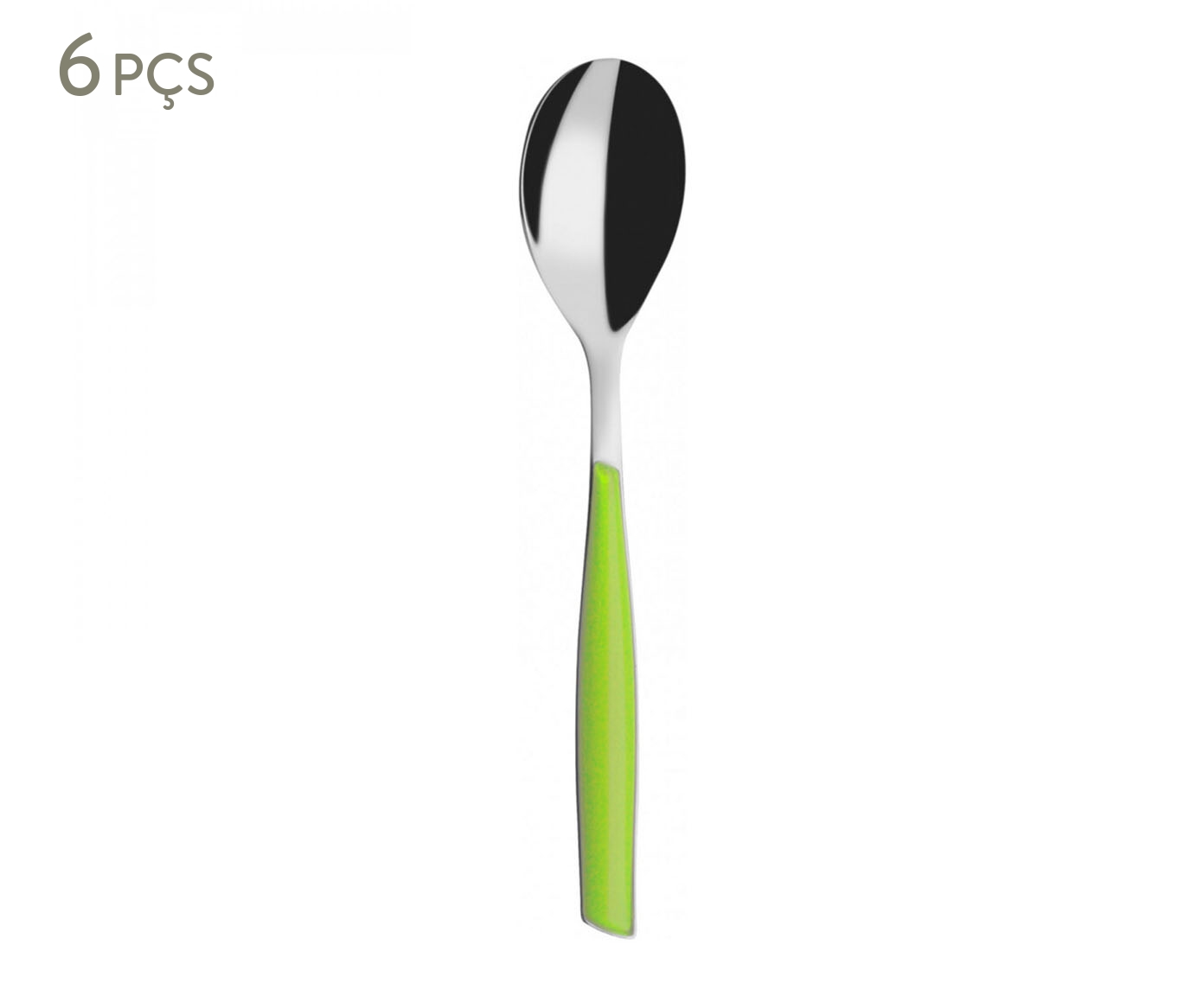 Jogo de Colheres para Caf&eacute; Glamour Verde Lim&atilde;o - image 0