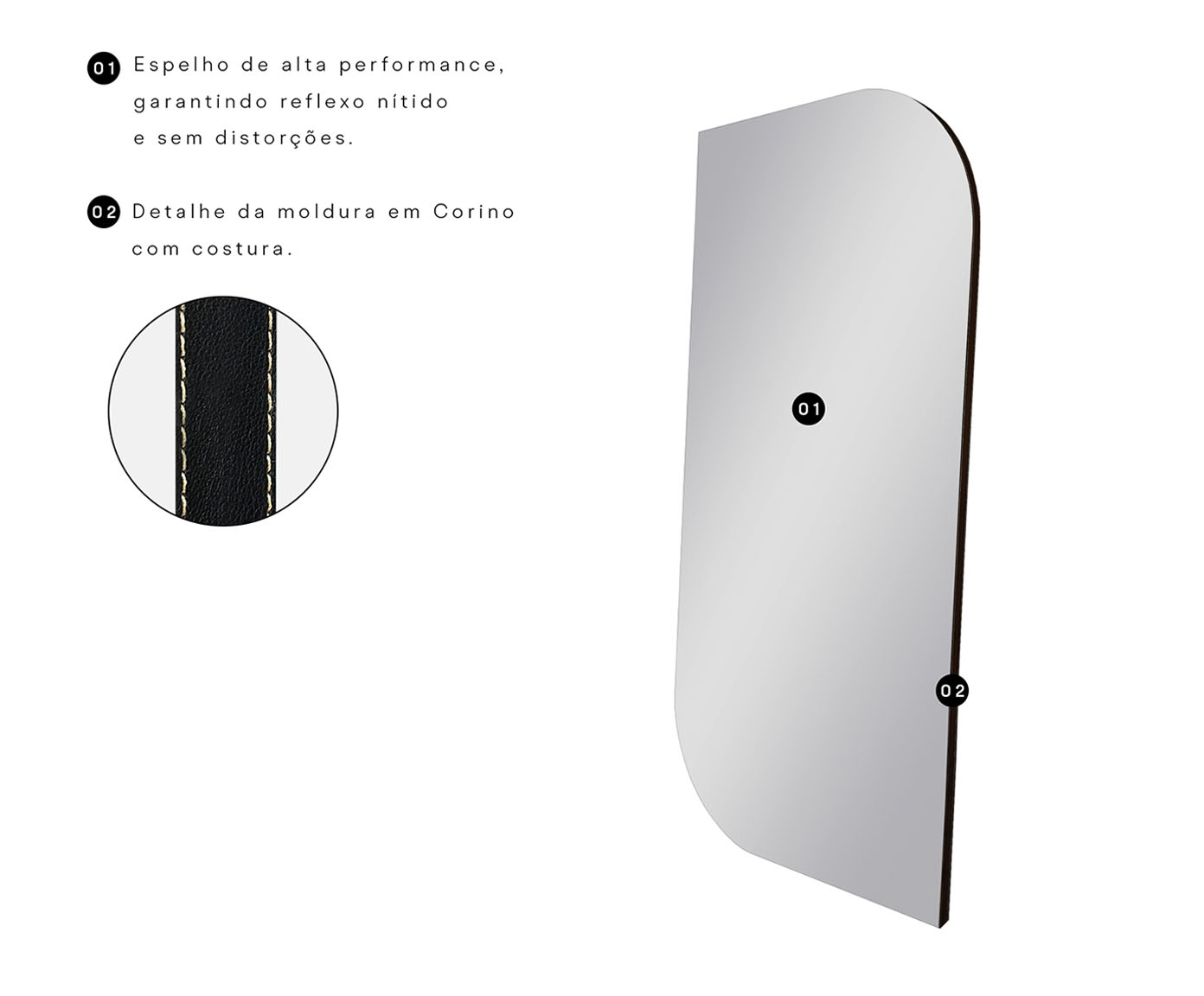 Espelho com Led Smart Bahrein Caf&eacute; image number 3