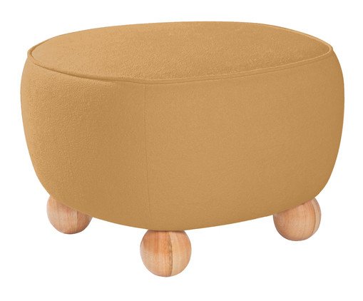 Puff Ball Feet em Boucle Aveludado Amarelo Ocre image number 0