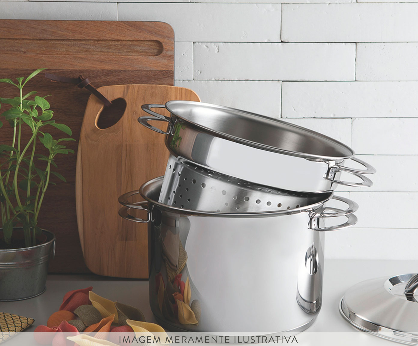 Jogo Cozi- Pasta em Inox Acqua Prata - image 1