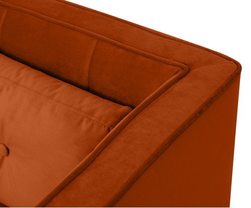 Sof&aacute; Day Bed Bergamo em Veludo - Acobreado image number 5