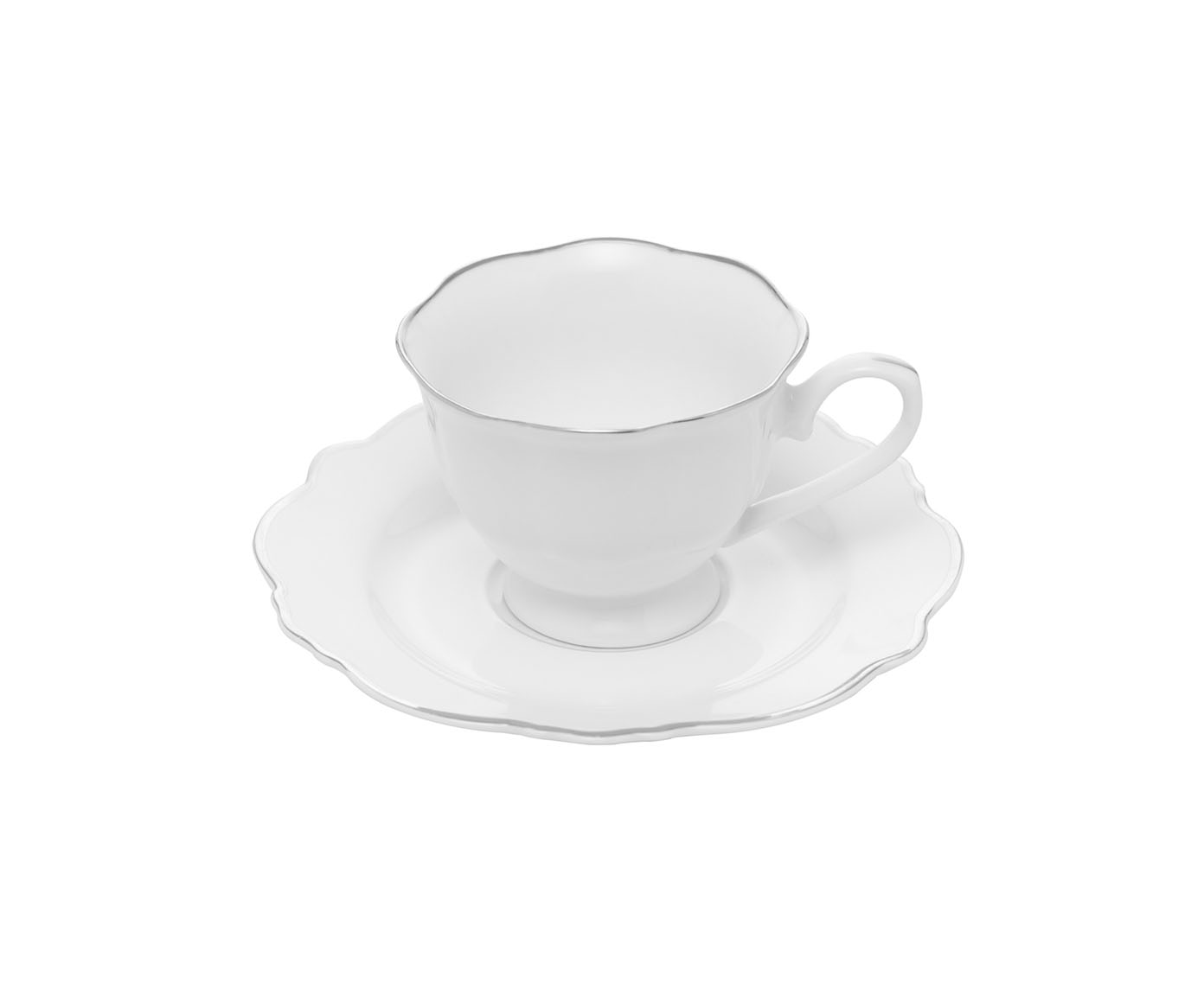Jogo de X&iacute;caras para Caf&eacute; com Fio Prateado Maldivas - image 1