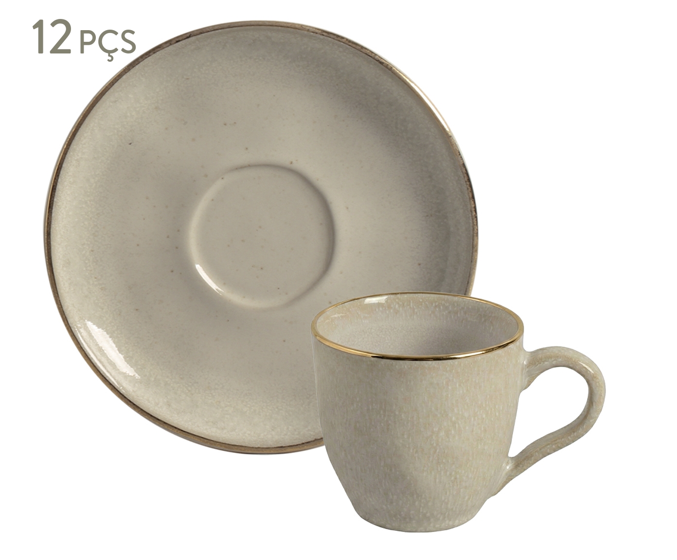 Jogo de X&iacute;cara para Caf&eacute; Bio Sol Gold Amarelo Claro - image 0