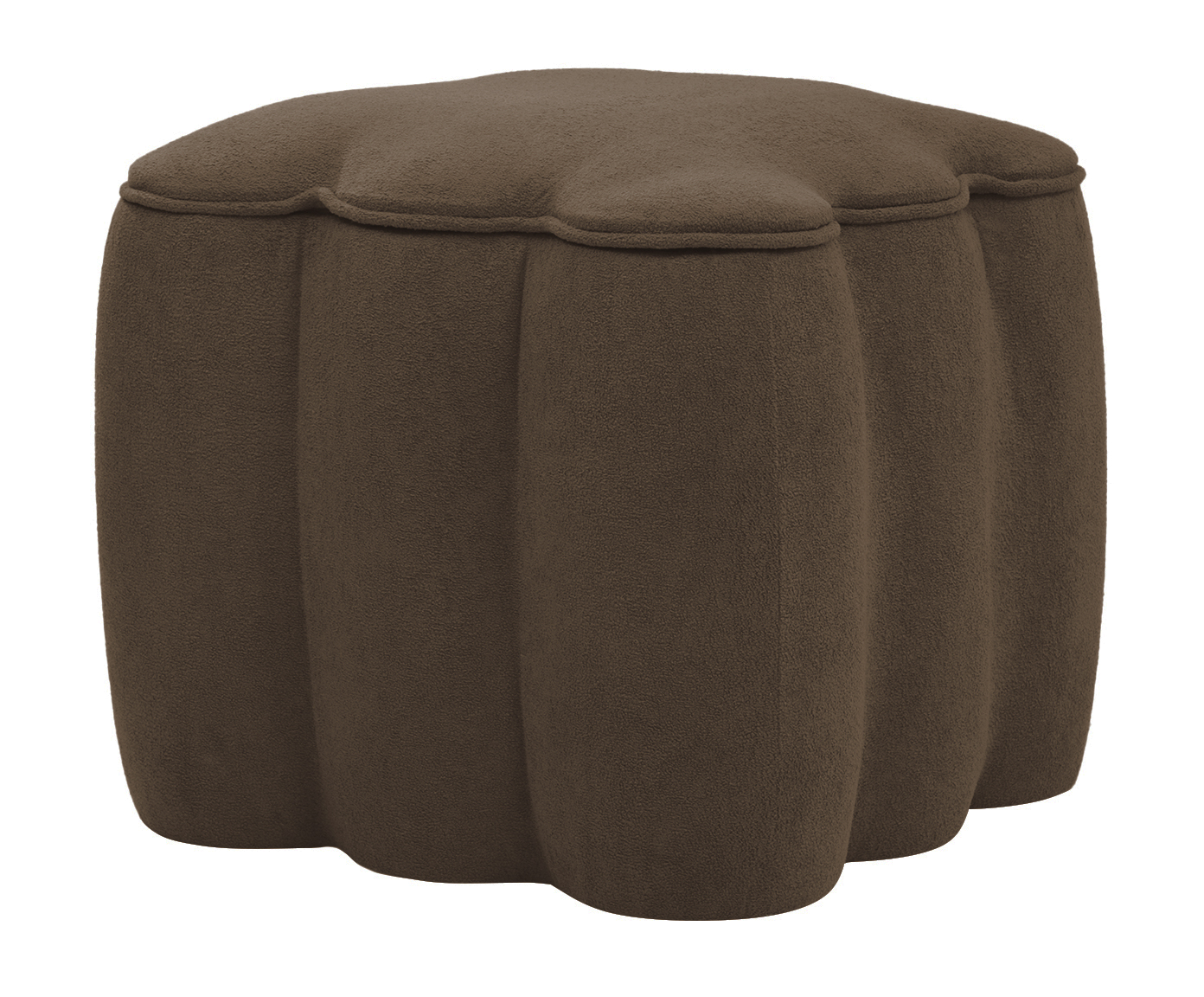 Puff Quadrado Boucle Pitanga Canela - image 0