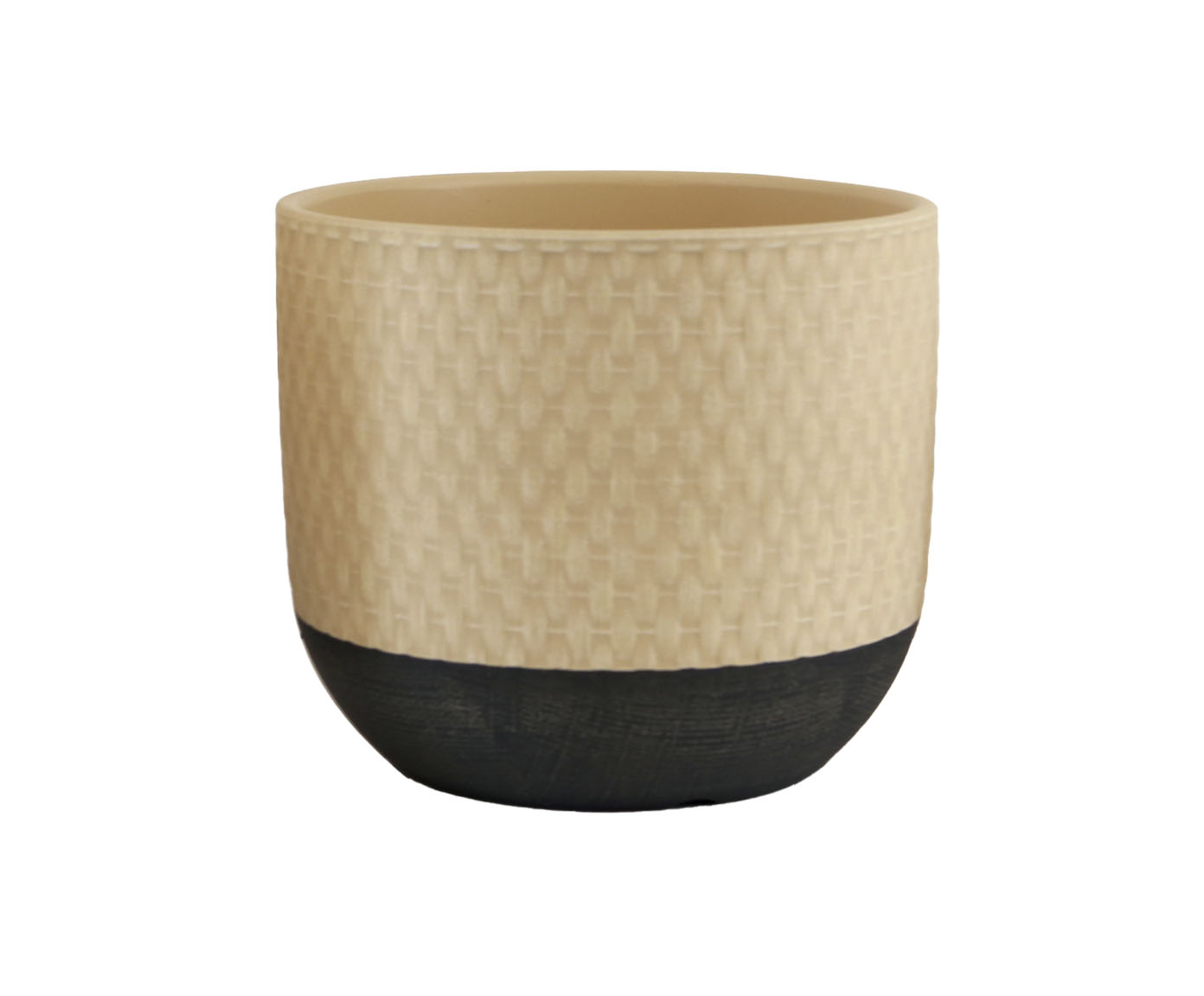 Vaso com Base Escura Bege - image 0
