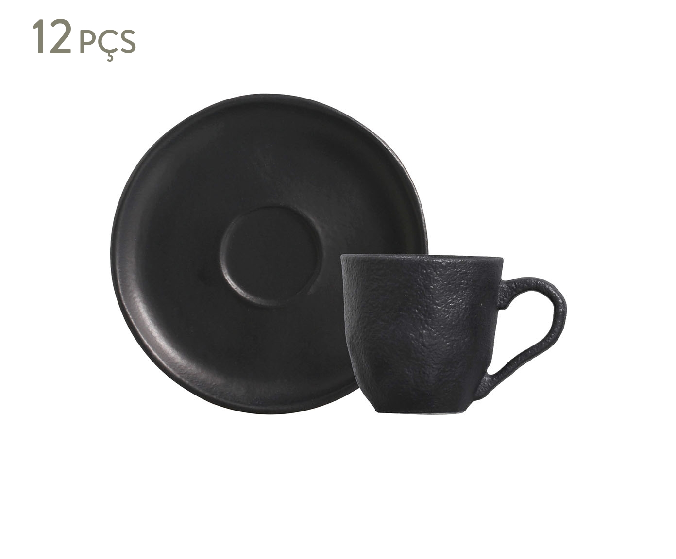 Jogo de X&iacute;caras para Caf&eacute; Bio Matte Preto - image 0