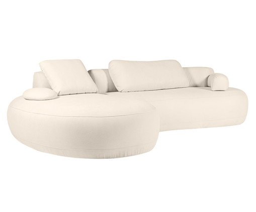 Sof&aacute; Laguna by Elle - Chaise Esquerda  - Boucle Cinza II image number 6