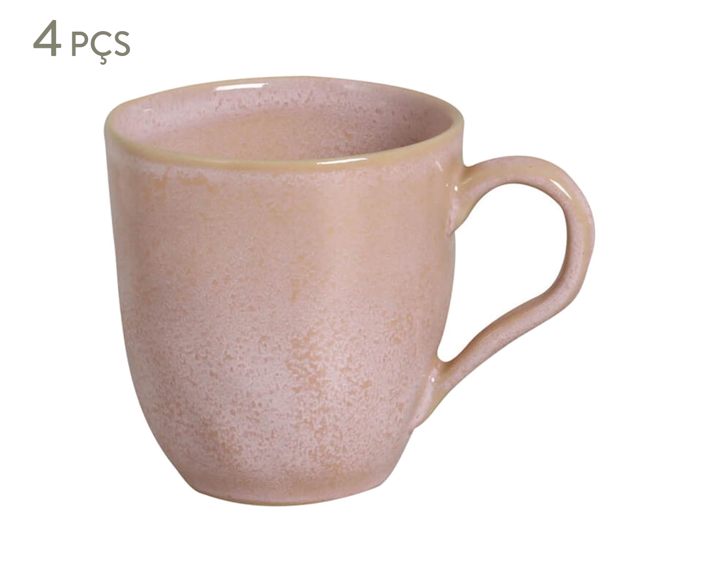 Jogo de Canecas Org&acirc;nico Litchi Rosa - image 0