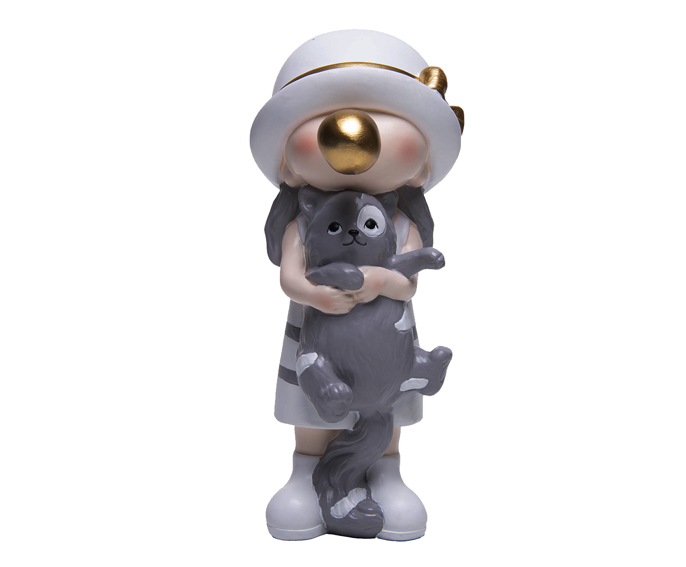 Figura Decorativa de Resina Carinho Felino - image 0