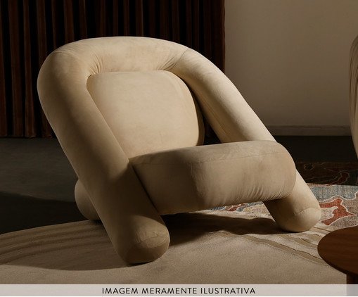 Poltrona Adele Veludo Azul - image 1