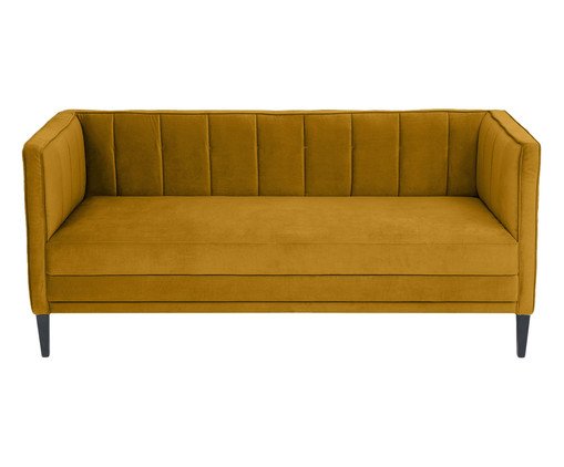 Sof&aacute; Day Bed Bergamo em Veludo - A&ccedil;afr&atilde;o - image 1