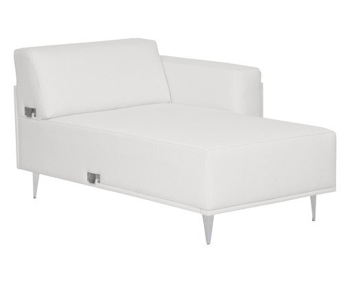 Sof&aacute; Modular com Chaise Esquerda em Linh&atilde;o Antonio Cotton Cru image number 2
