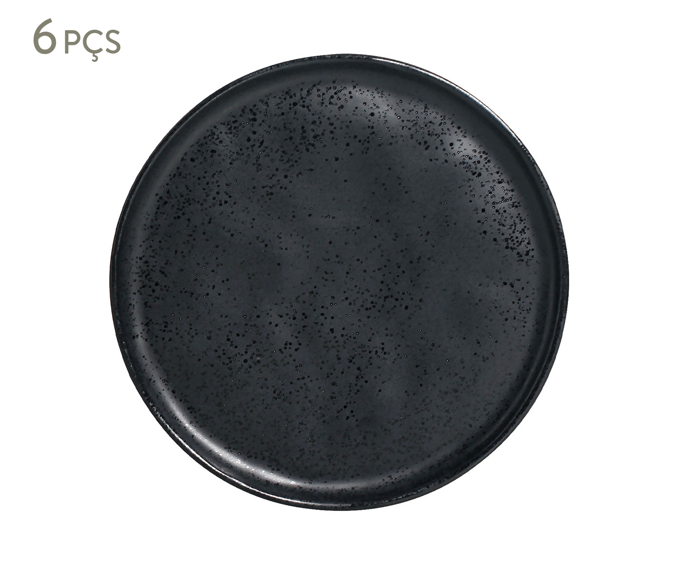 Jogo de Pratos para Sobremesa Bio Eclipse Preto - image 0