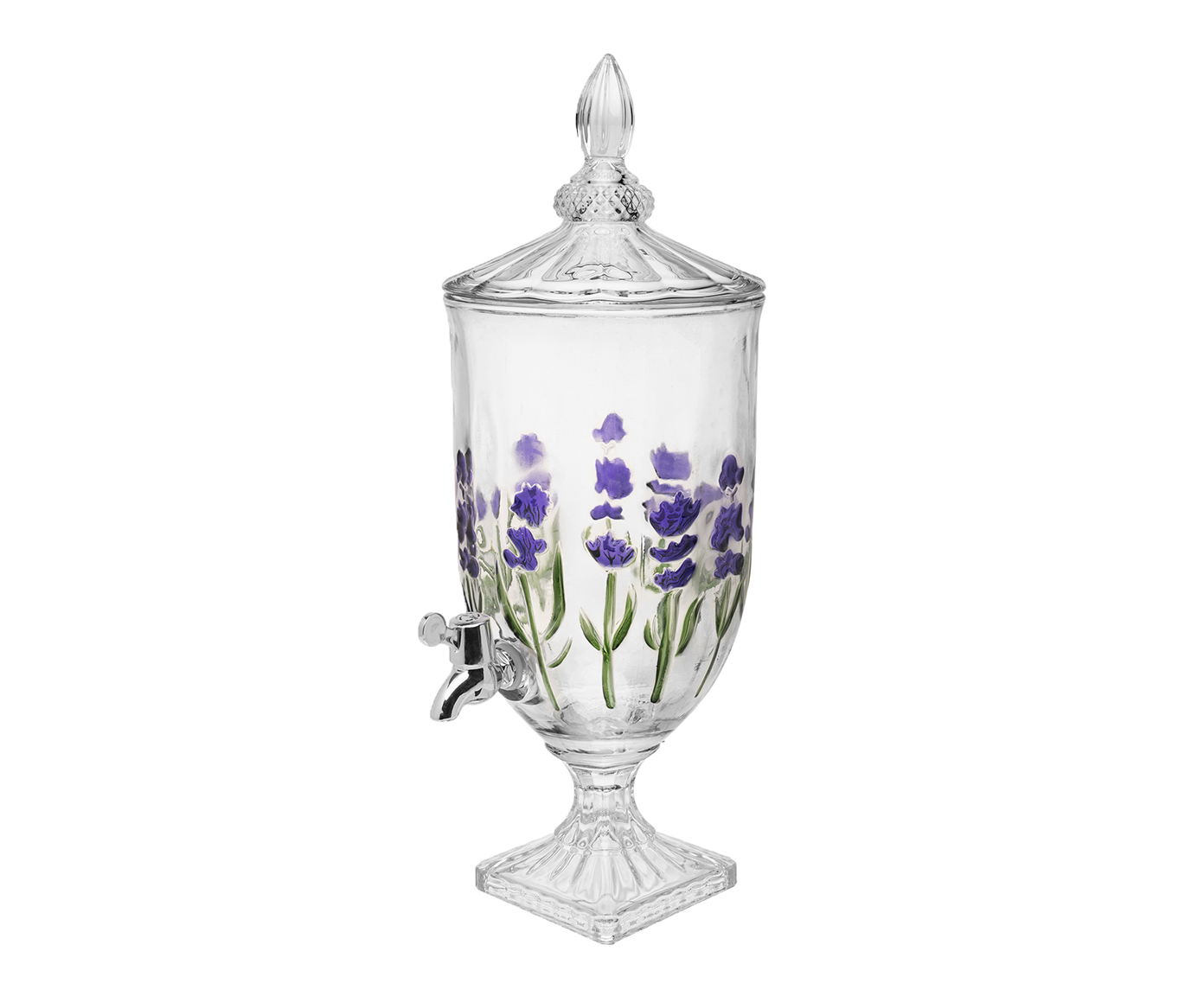 Suqueira com P&eacute; e Tampa Lavanda Hand Painting - image 0