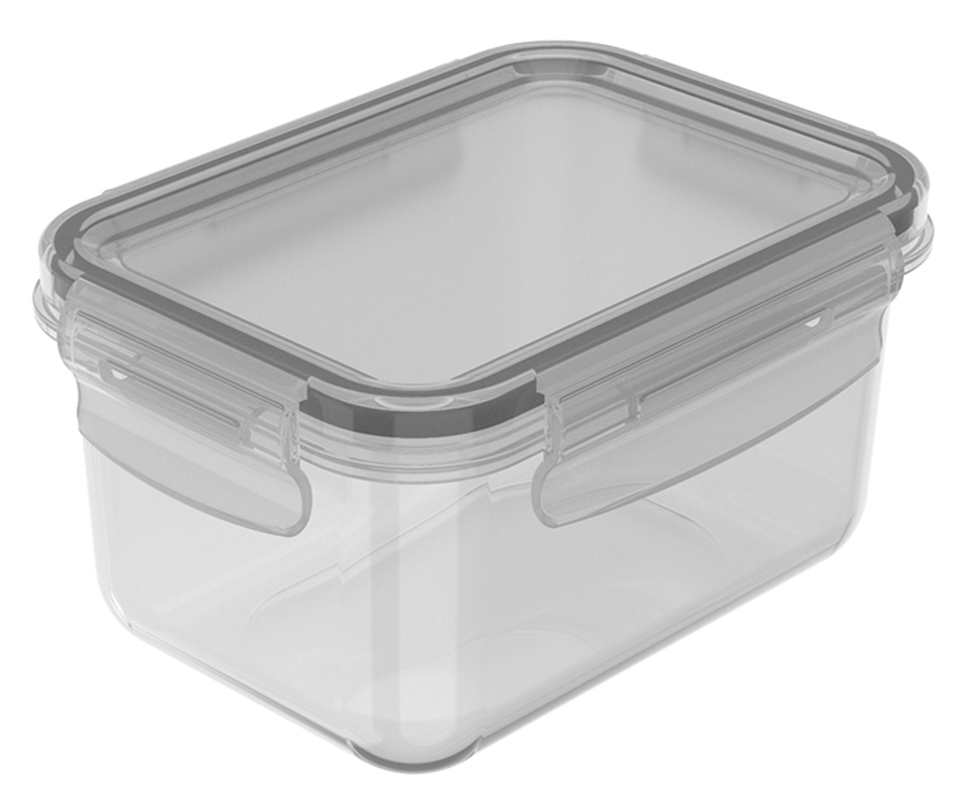 Pote Click Retangular Transparente - image 0