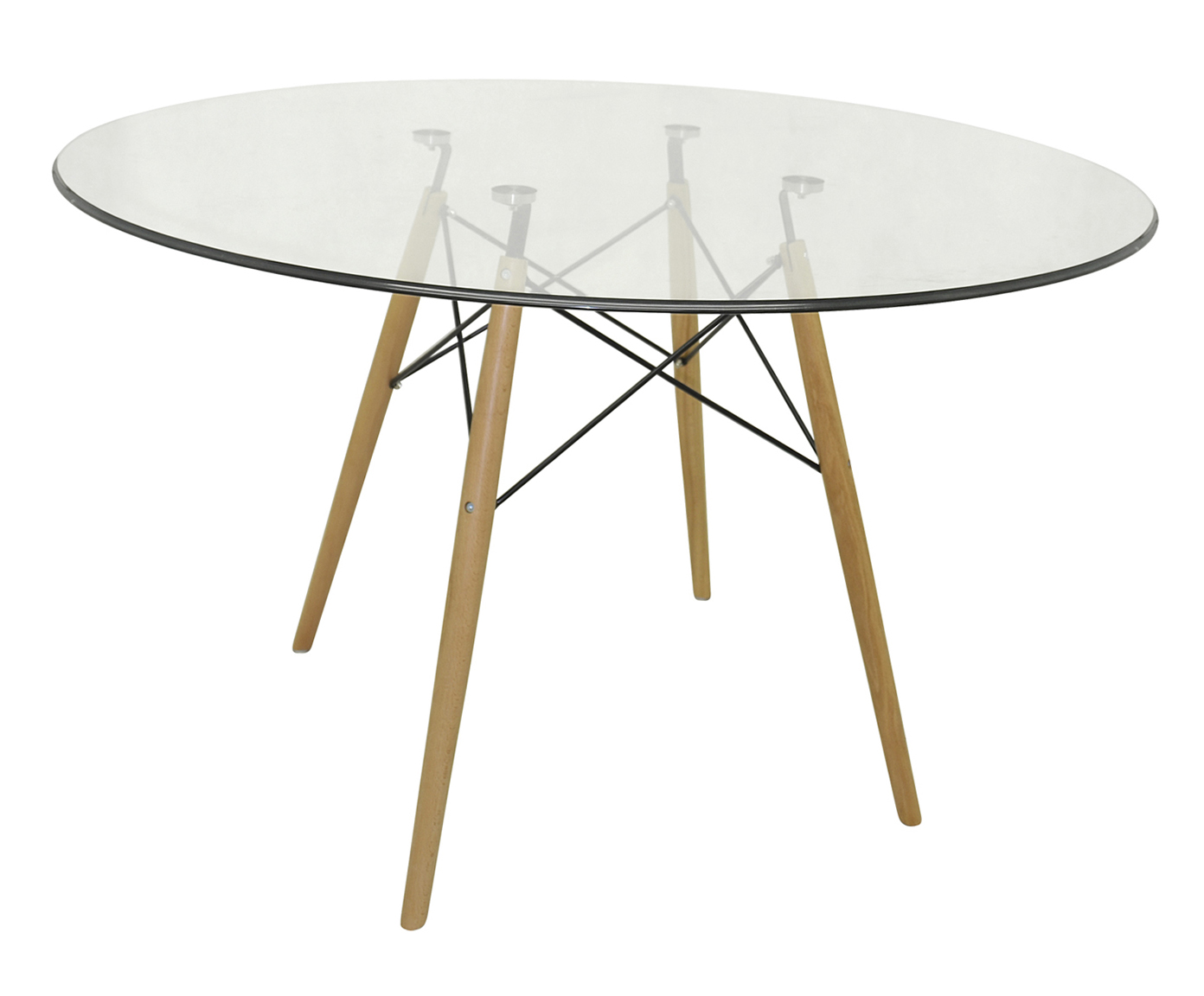 Mesa de Jantar Redonda Eames - Vidro - image 0