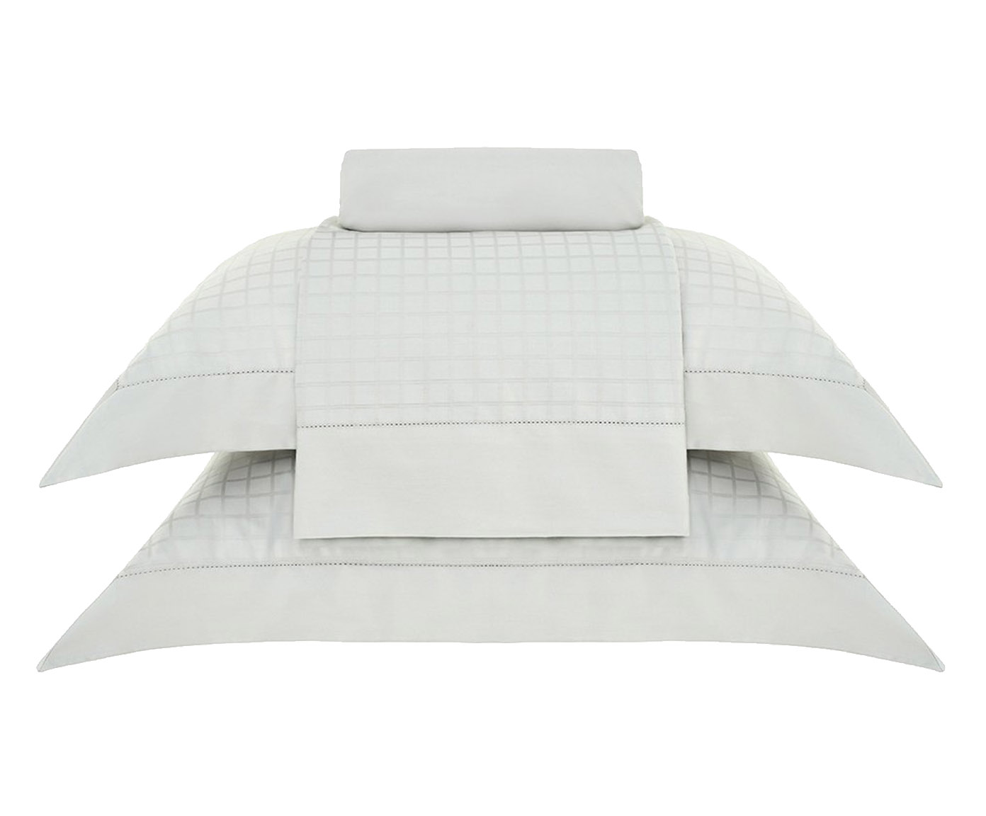 Jogo de Len&ccedil;ol Damask Square Cinza 300 Fios - image 0