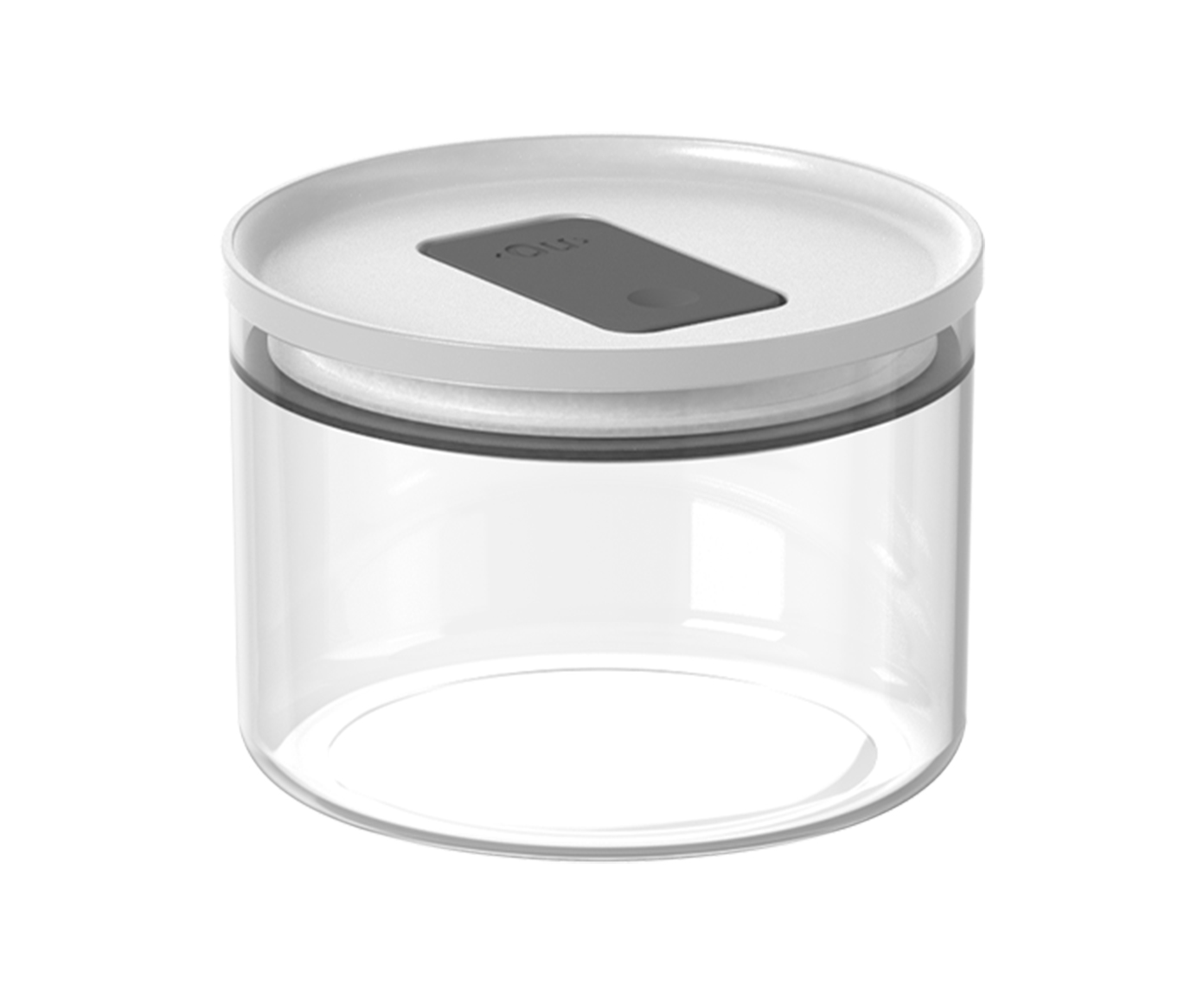 Pote Herm&eacute;tico Redondo Duo Lock Branco Fechado Branco - image 0