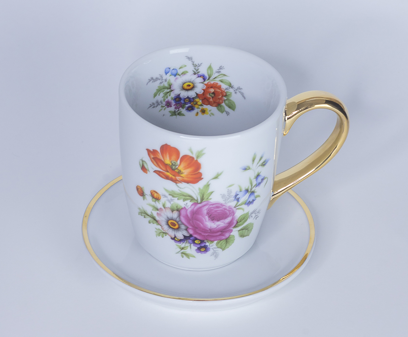 Caneca Jardim em Porcelana e Ouro - image 1