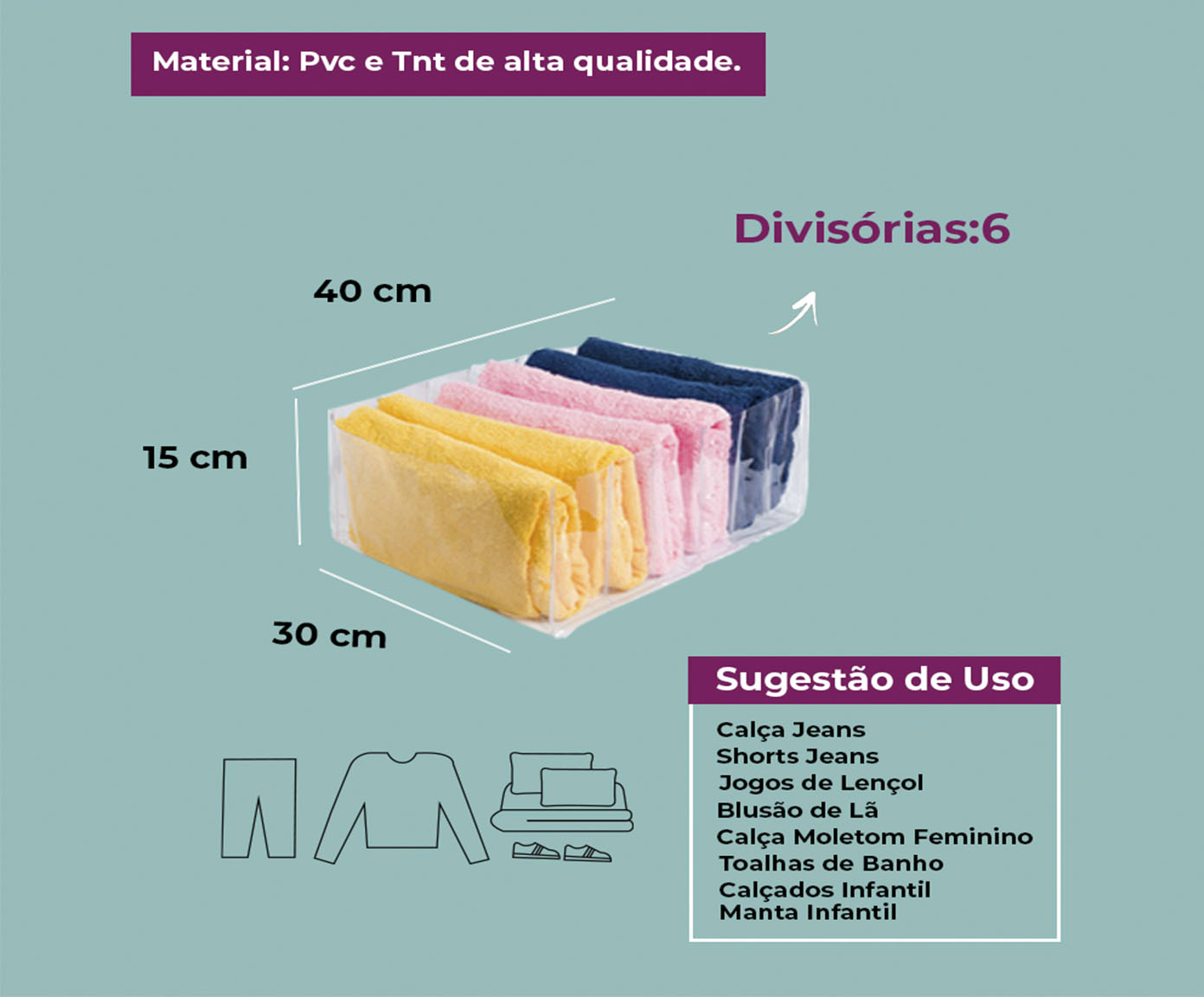 Organizador Colmeia Cristal Premium M2 Cinza - image 1
