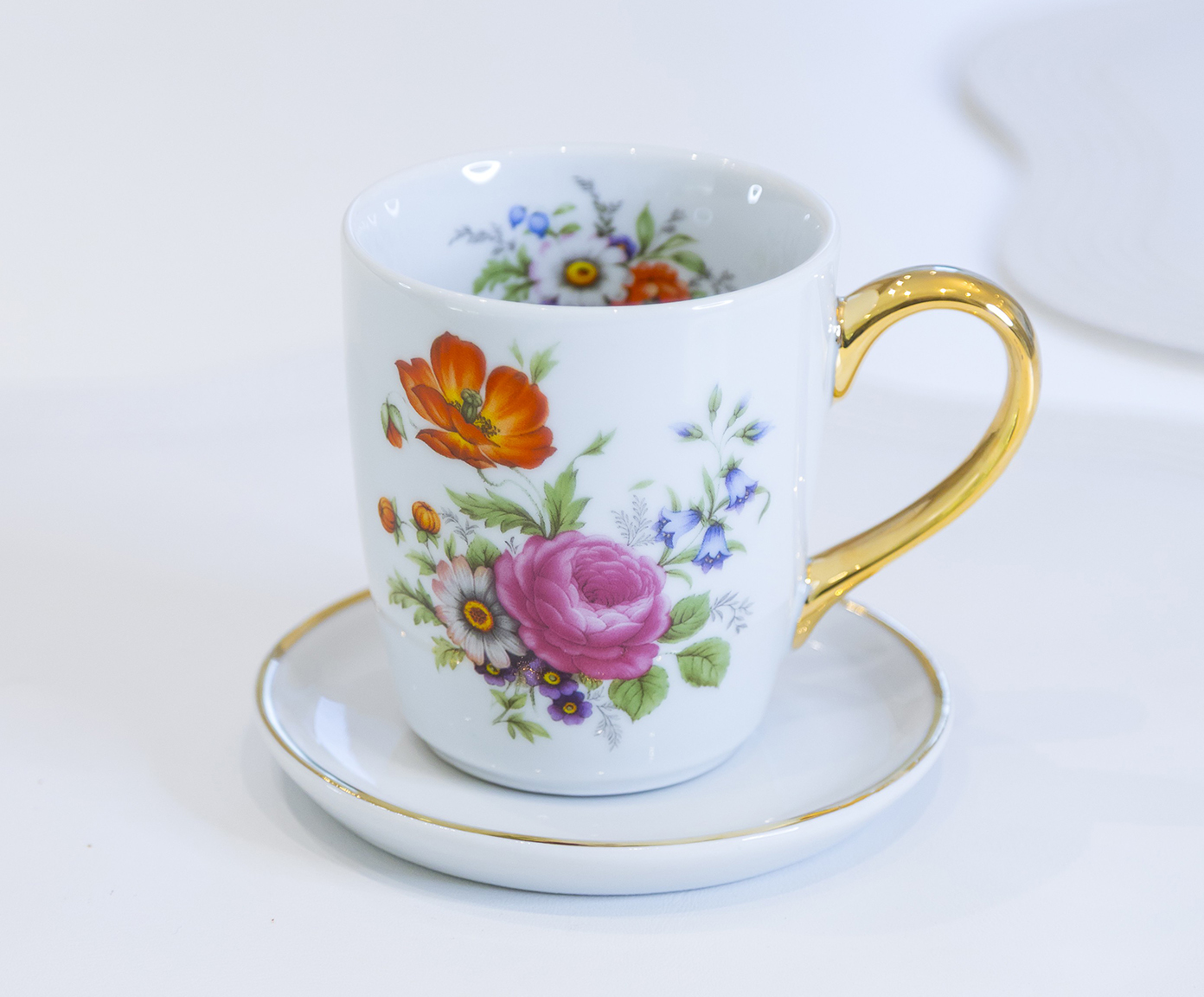 Caneca Jardim em Porcelana e Ouro image number 2