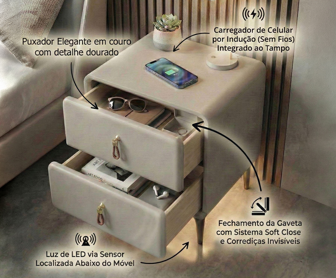 Mesa de Cabeceira Inteligente Smart Deluxe image number 6
