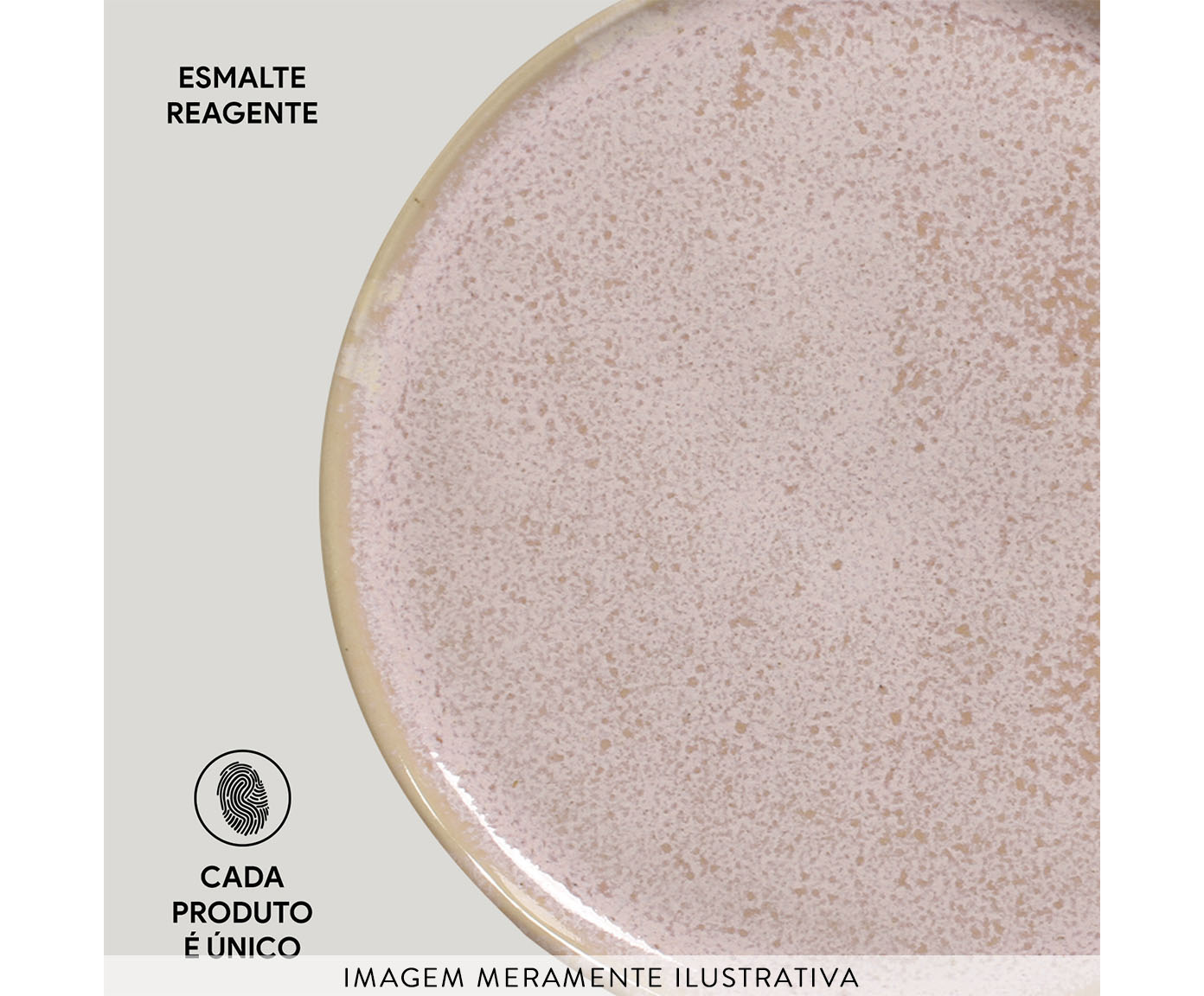 Jogo de Pratos para P&atilde;o Bio Litchi Rosa image number 4