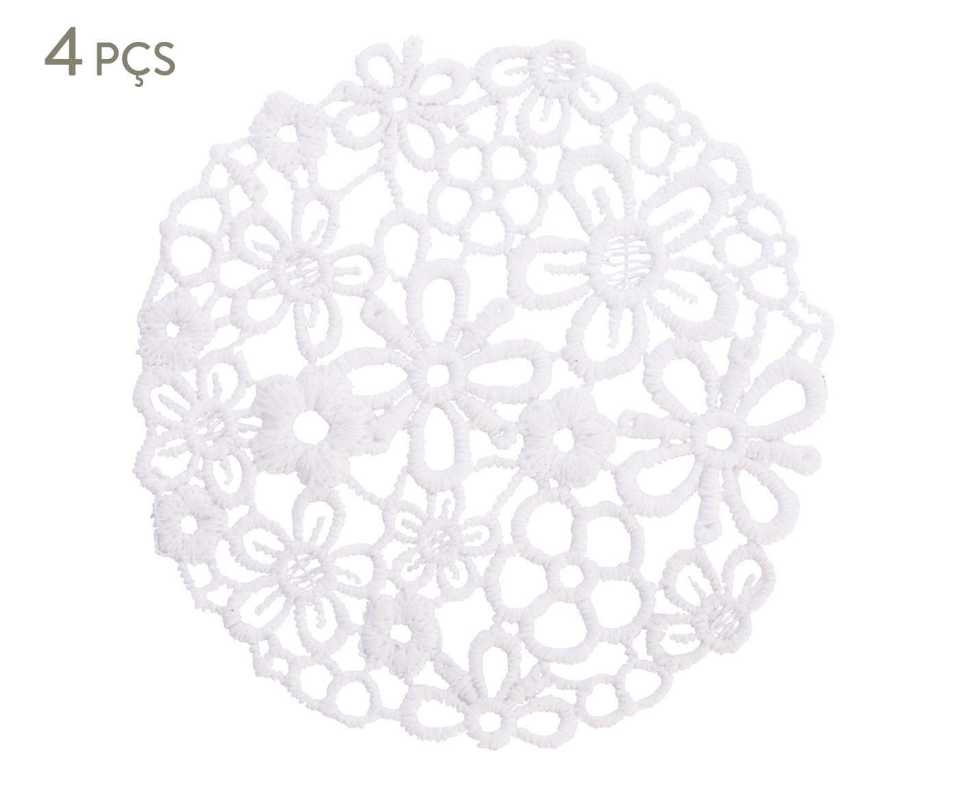 Jogo de Porta Copos Daisies Branco - image 0