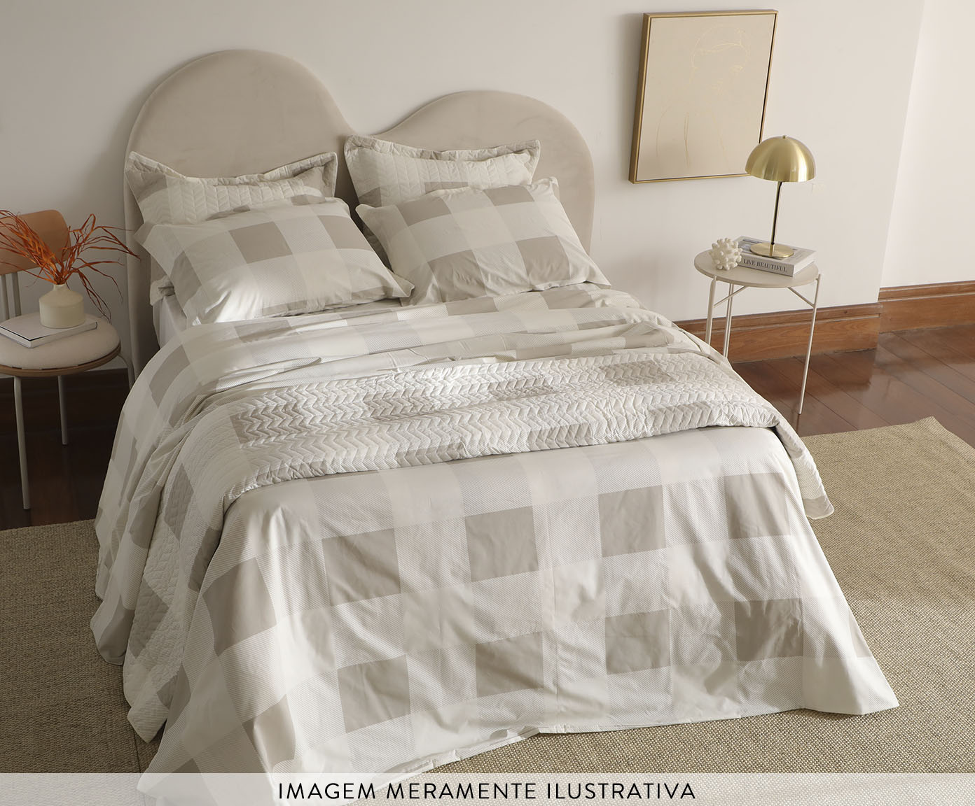 Duvet Maxi Vichy Cinza - image 1