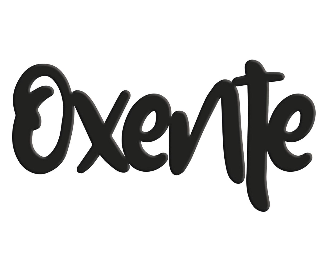 Placa de Madeira Lettering G&iacute;rias Oxente - Preta - image 0