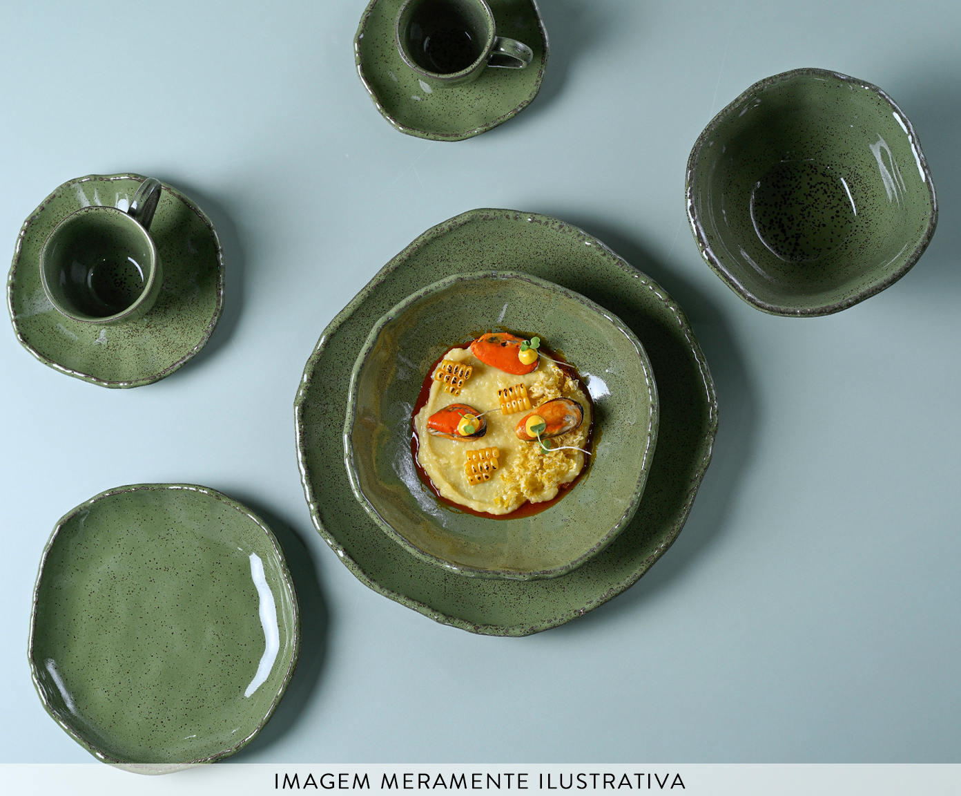 Jogo de Bowls Org&acirc;nico Eco Stone Jade Verde image number 2
