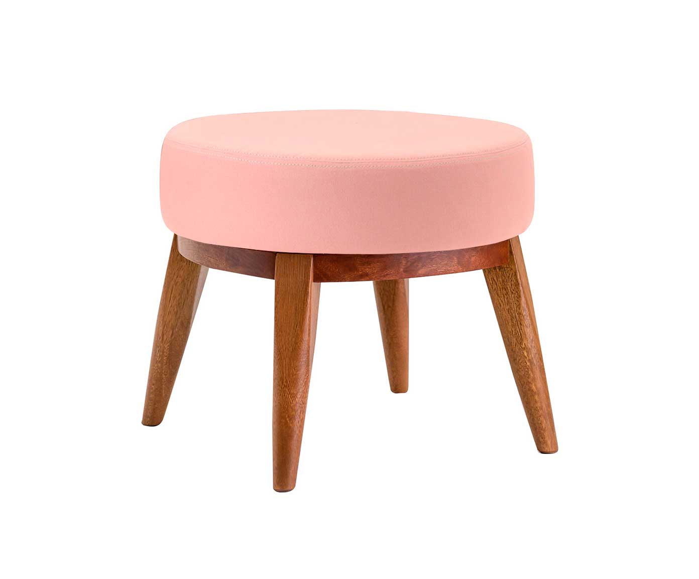Pufe de Madeira Valentina - Rosa - image 0