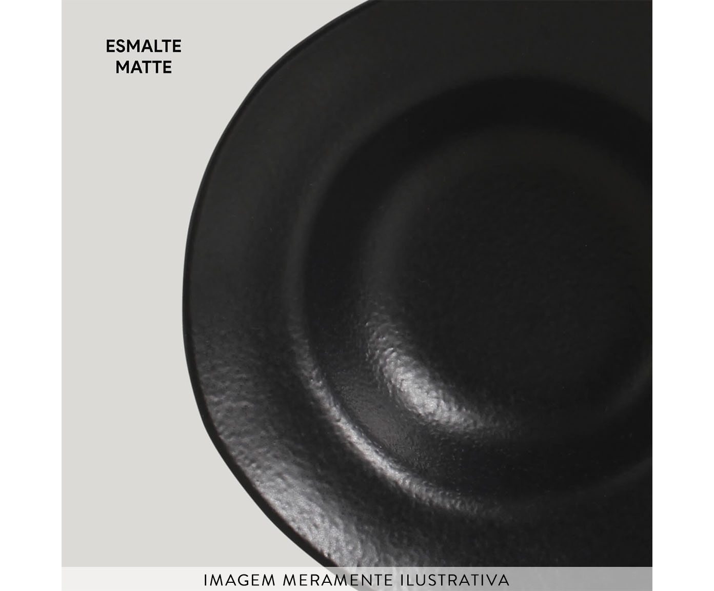 Jogo de Pratos para Sobremesa Org&acirc;nico Preto Matte Preto IV image number 4