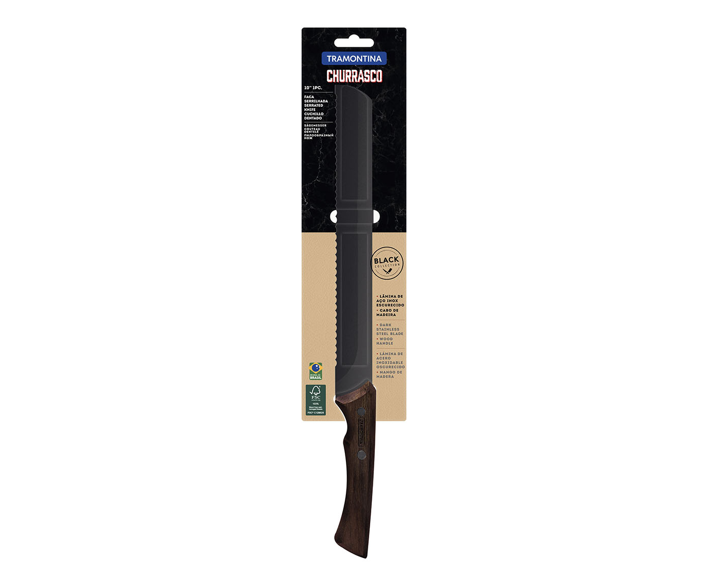 Faca em Inox Fsc Certificado Black - image 1