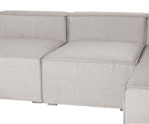 Sof&aacute; 5 M&oacute;dulos Chaise e Encosto Parcial Esquerdo Mensa Cinza Escuro image number 5