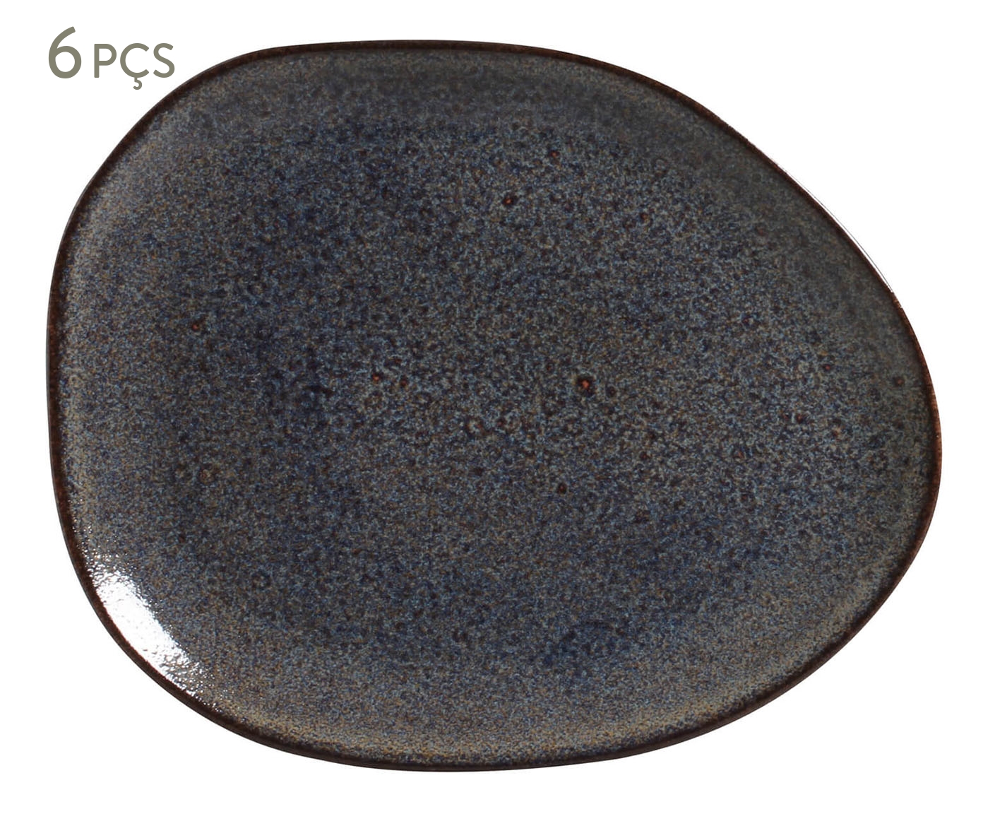 Jogo de Pratos Raso Org&acirc;nico Titanium Azul Escuro - image 0