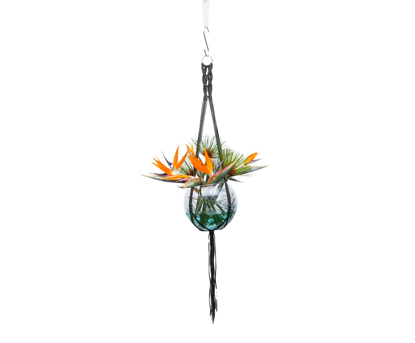 Hanger em Macram&ecirc; Wish Verde Army - image 0