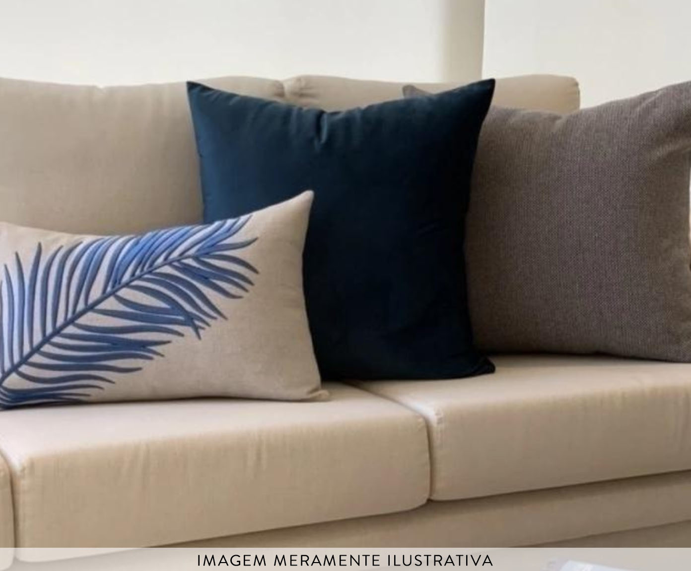 Jogo de Almofadas Folha Azul image number 2