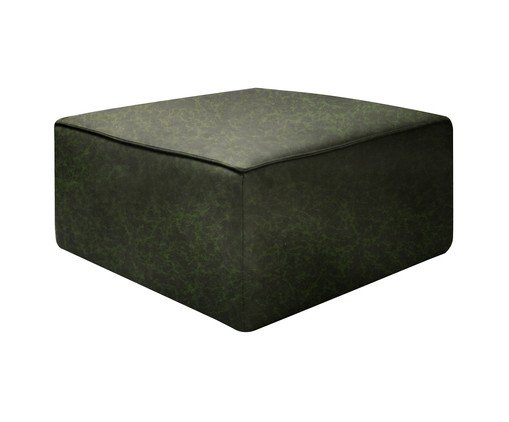 Sof&aacute; m&oacute;dulo Puff Mensa em Couro Verde - image 0