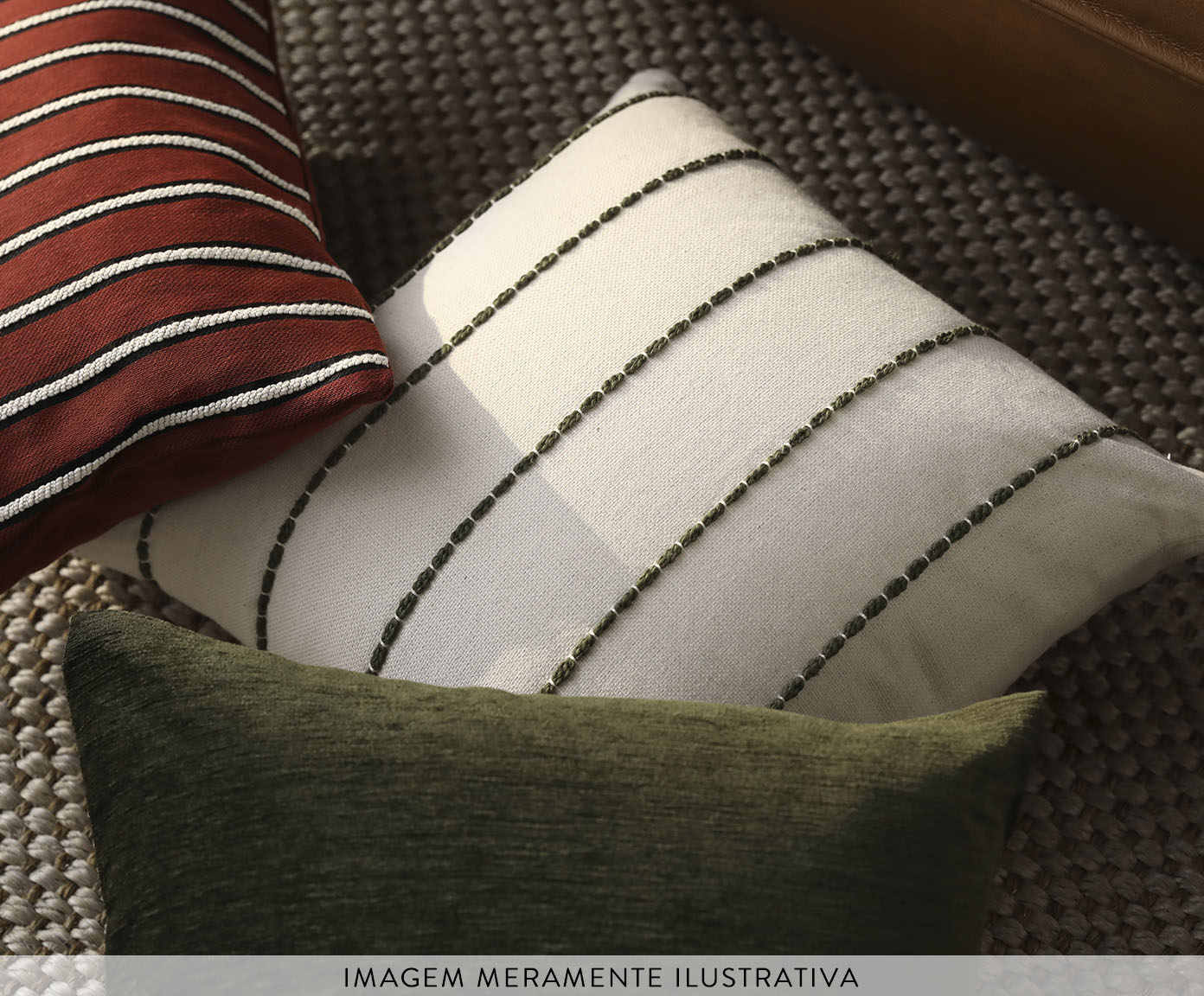 Capa de Almofada Veludo Jacquard Montreal Verde image number 5