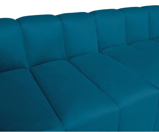 Jogo de Sof&aacute; em Veludo M&oacute;dulos Bud Azul Pav&atilde;o VI - image 1